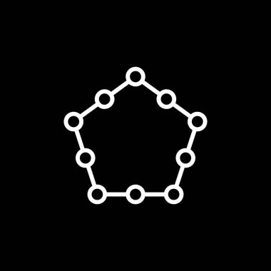 Ağ simgesinin vektör illüstrasyonu. Altıgen