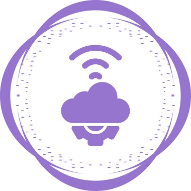 bulut web simgesi vektör illüstrasyonu