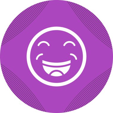 Gülümse. Web simgesi basit illüstrasyon