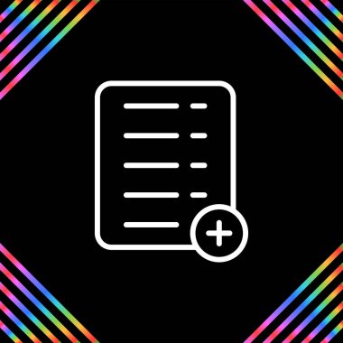 belge web simgesi vektör illüstrasyonu