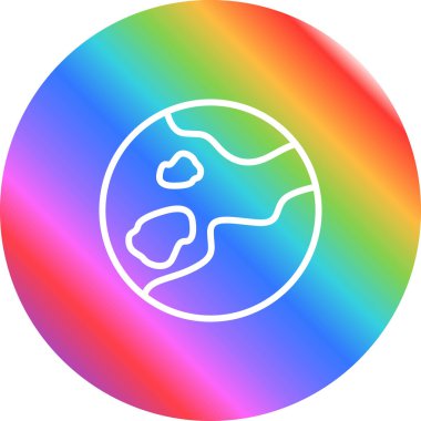 Vektör gezegen Dünya ikonu. Dünya 