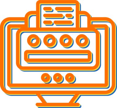 Yazıcı simgesi vektör illüstrasyonu 