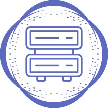 Sunucu modern simgesinin vektör illüstrasyonu               