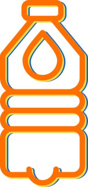 su şişesi simgesi, vektör illüstrasyonu