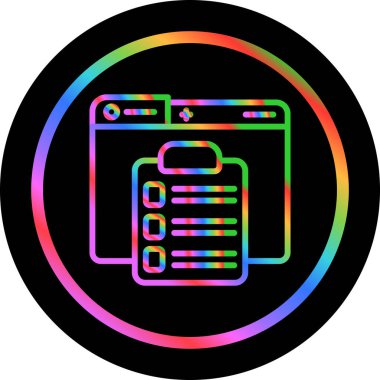 Kontrol listesi. İnternet konseptinin web simgesi