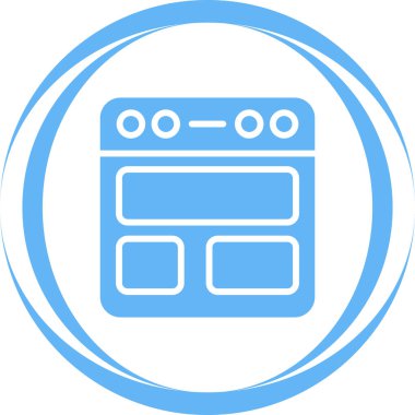 Bir tarayıcı web simgesinin basit illüstrasyonu.