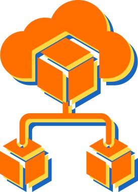 bulut web simgesi vektör illüstrasyonu