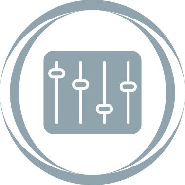 Müzik eşitleyici çember simgesinin temel doğrusal görüntüsü 