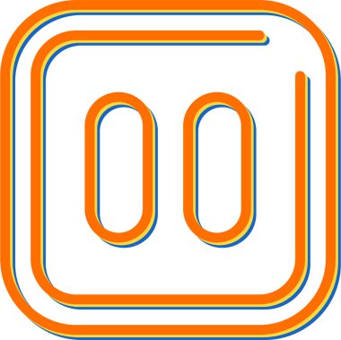 duraklat kare simgesinin özet vektör çizimi