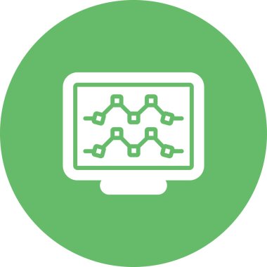 Vektör illüstrasyon Bilgisayar Masaüstü simgesi