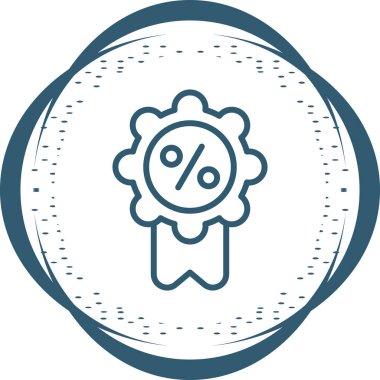 Rozet simgesinin vektör illüstrasyonu