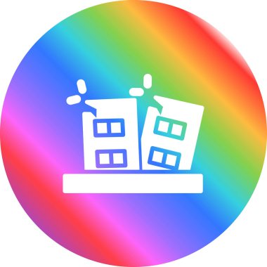 Doğal Afetler web simgesi vektör illüstrasyonu