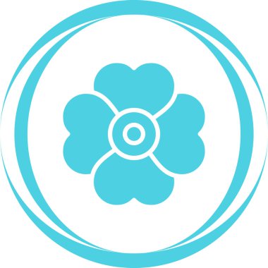 Çiçek vektör çizgisi simgesi. Kiraz çiçeği.