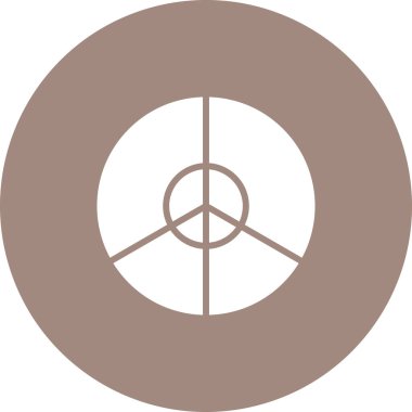 Dünya Izgarasının temel doğrusal çizimi, barış simgesi