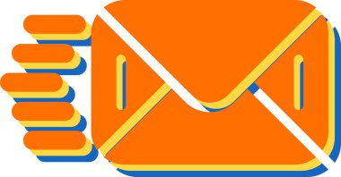 E- posta simgesi vektör illüstrasyonu 