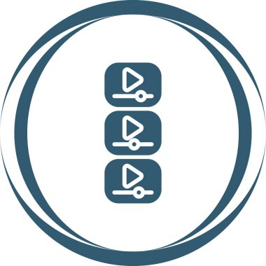 Video simgesinin vektör illüstrasyonu