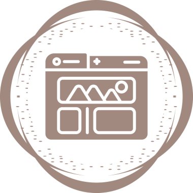 Modern Kullanıcı Arayüzü simgesinin vektör çizimi          