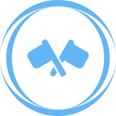 İşaret Bayrakları simgesi işareti. vektör illüstrasyonu