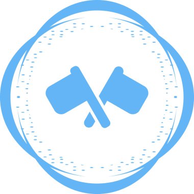 İşaret Bayrakları simgesi işareti. vektör illüstrasyonu