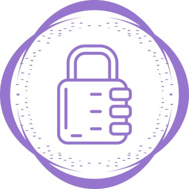 Asma kilit. Web simgesi basit illüstrasyon                 