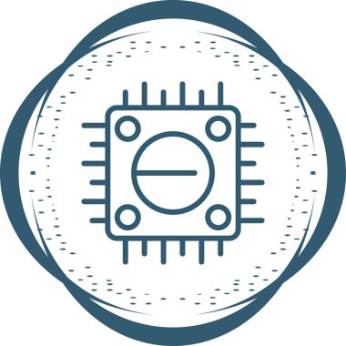 İşlemci. Web simgesi basit tasarım