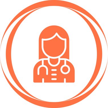 Soyut düz vektör doktor simgesi