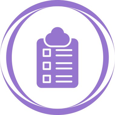 Kontrol listesi simgesi vektör illüstrasyonu