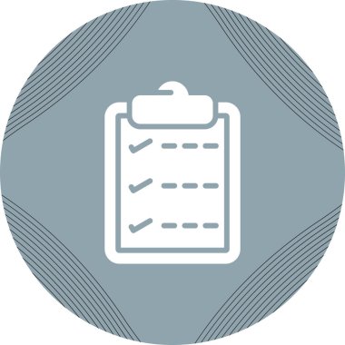 Kontrol listesi. Web simgesi basit illüstrasyon 