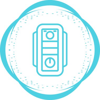 Masaüstü bilgisayar kutsal kişilerin resmi, vektör çizim