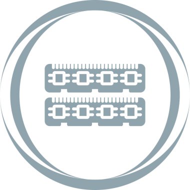 Ram Bellek simgesinin vektör illüstrasyonu
