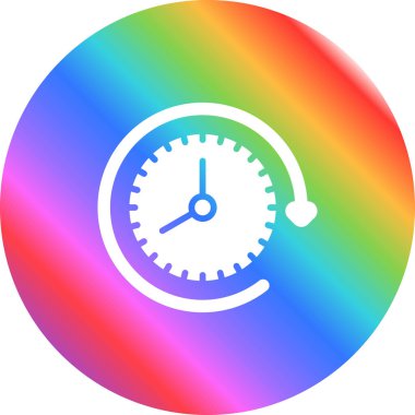 Saat. Web simgesi basit illüstrasyon               