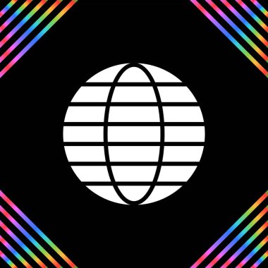 dünya web simgesi vektör illüstrasyonuName 