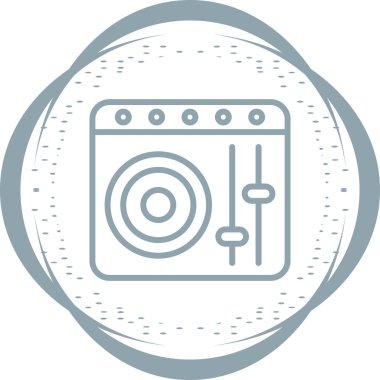 Modern bir dj simgesinin vektör çizimi