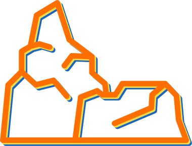 Kaya simgesinin vektör illüstrasyonu