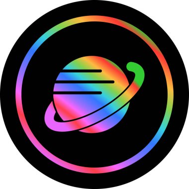 gezegen web simgesi, vektör çizim