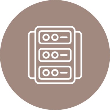 Bilgisayar donanım simgesi, vektör illüstrasyonu. Ana bilgisayar