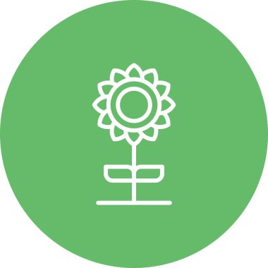 Çiçek. Web simgesi basit tasarım