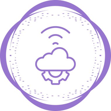 bulut web simgesi vektör illüstrasyonu