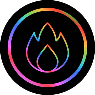 Alevler. Web simgesi basit tasarım