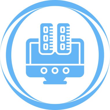 Vektör illüstrasyon Bilgisayar Masaüstü simgesi