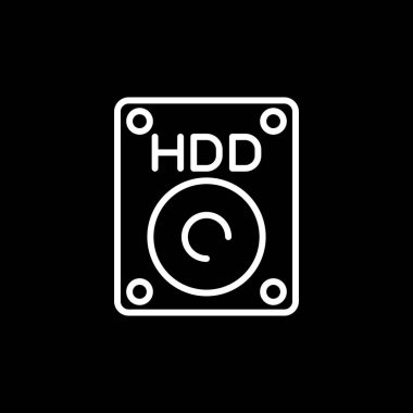 hdd 'in basit soyut vektör sanatı