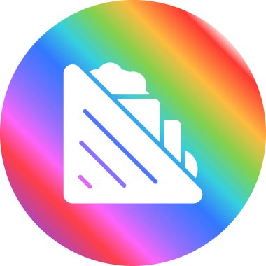 sandviç gıda simgesi, vektör illüstrasyon