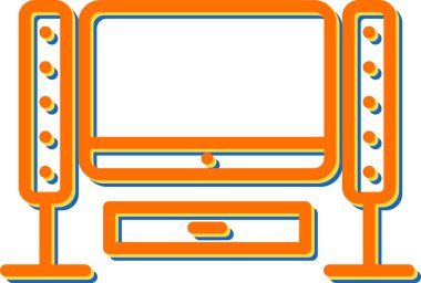 Ev Tiyatrosu Sistemi 'nin basit doğrusal çizimi