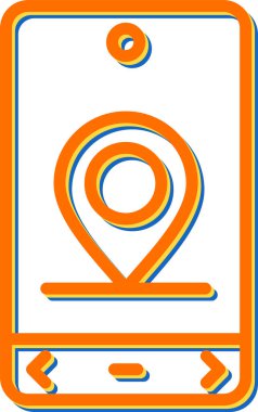 konum web simgesi vektör illüstrasyonu