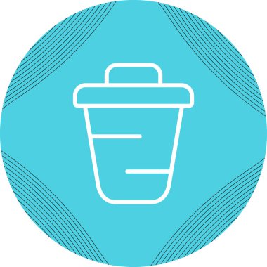 Geri dönüşüm kutusu simgesinin vektör çizimi  