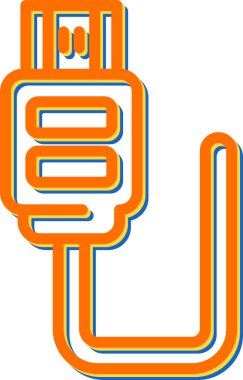 Modern hdmi simgesinin vektör çizimi