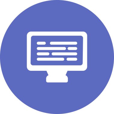 Vektör illüstrasyon Bilgisayar Masaüstü simgesi