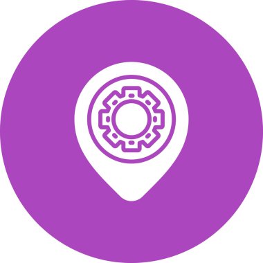 konum web simgesi vektör illüstrasyonu