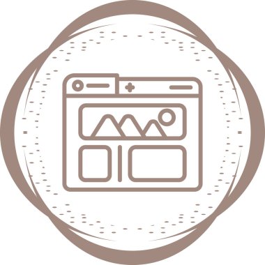 Modern Kullanıcı Arayüzü simgesinin vektör çizimi          