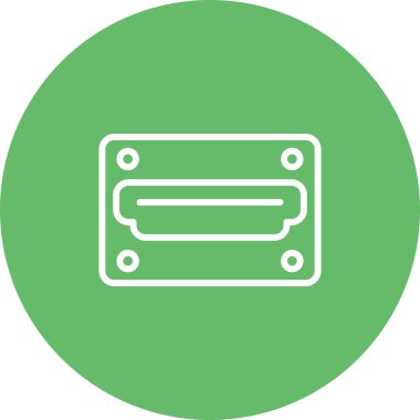 Modern hdmi simgesinin soyut vektör çizimi